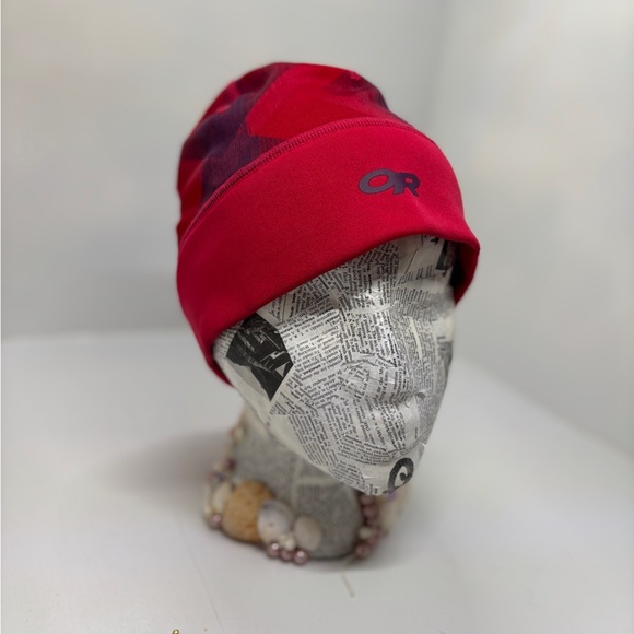 Outdoor Research OR Winter Beanie Stocking Cap Red One Size Fleece Lined - Picture 7 of 15